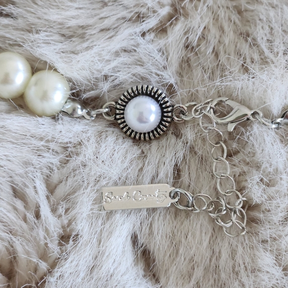 NEW SARAH COVENTRY Pearl Necklace 18" with 3" expander chain - Picture 2 of 8